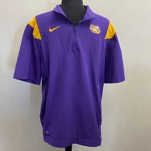 Nike Purple and Yellow Men's Polo Shirt
